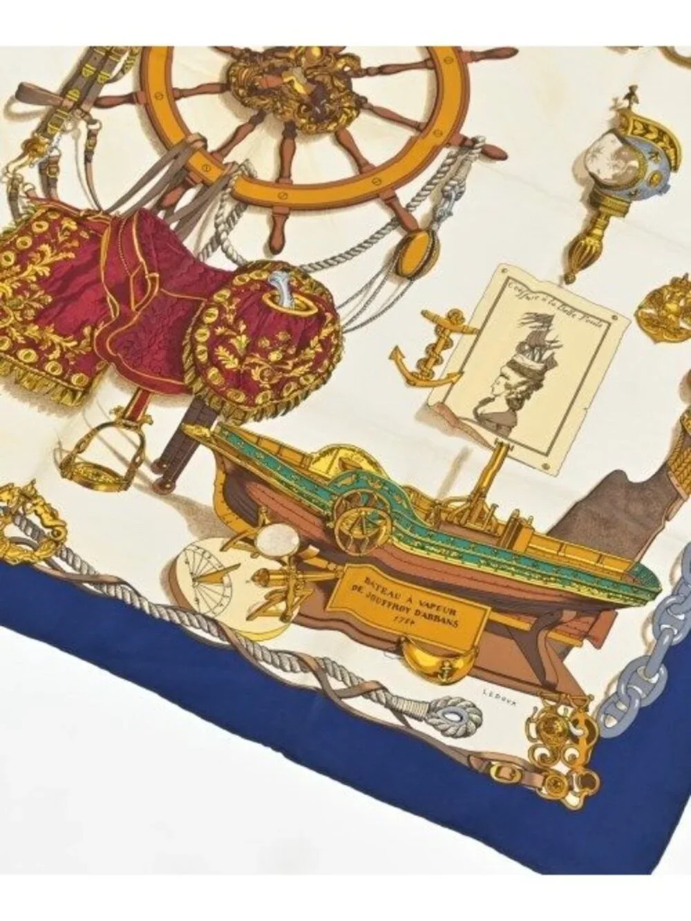 Hermes Bandana Scarf Blue